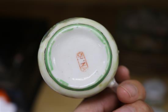 A set of Chinese famille rose cockerel cups, saucers and plates, early 20th century